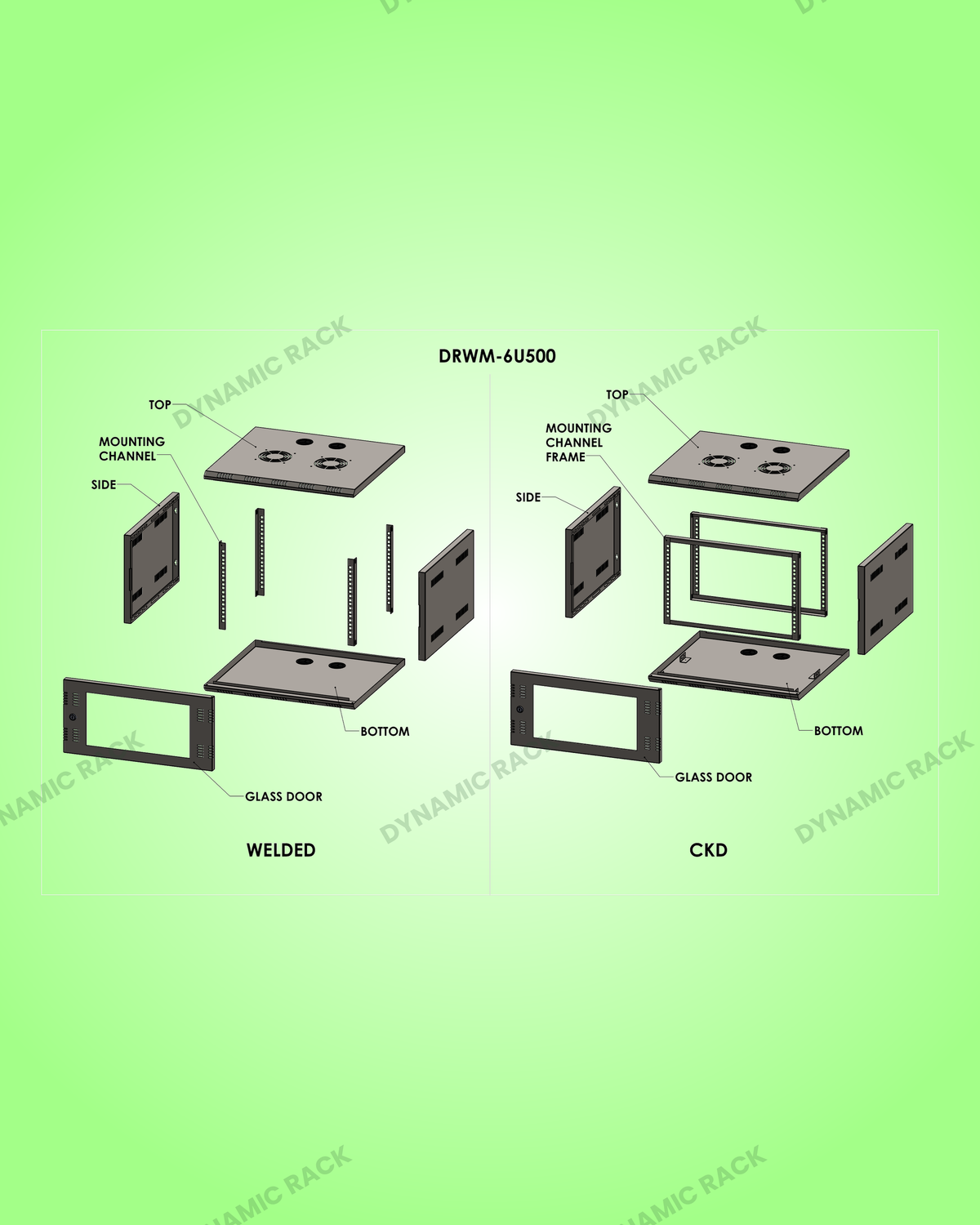 Wall Mount Rack 6U